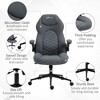 TiramisuBest High Back Office Chair with Flip-Up Armrests, Adjustable Height and Tilt, Dark Gray Polyester - 3 of 4