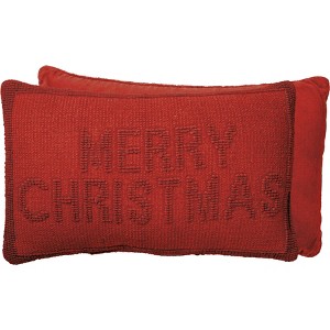 Primitives by Kathy Merry Christmas Knobby Pillow - 19" x 12" - 1 of 3