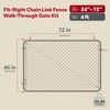 Adjust-A-Gate Fit-Right Chain Link Fence Walk-Through Gate Kit, Metal Fencing Gate with Round Corner Frame - image 2 of 4