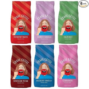 Crave Beverages Ground Coffee Bags 10 oz each, Flavored Variety Coffee, 6 bags - 1 of 4