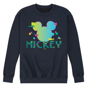 Men's - Disney - 8 Bit Mickey Graphic Fleece Sweatshirt - 1 of 4