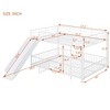 MAYEERTY Full Over Full Metal Bunk Bed, Slide Guardrails, Kids Bedroom, White - 3 of 4