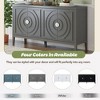 GDFStudio Tammy Mid-Century Modern Style 60" Sideboard with Circular Groove Doors and Round Metal Handles - 4 of 4