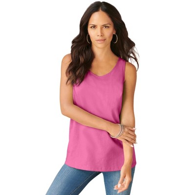 Roaman's Women's Plus Size Scoopneck Tank Top