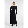 Women's S3 Sculpting Shirred V-Neck Long Sleeve Solid Maxi Dress - 3 of 3