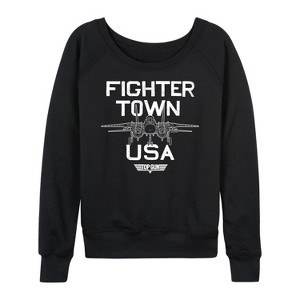 Women's - Top Gun - Property of Fighter Town Lightweight French Terry Slouchy - 1 of 4