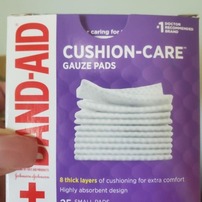 Johnson & Johnson Brand Cushion Care Gauze Pads, Small, 2 In X 2 In - 10 Ct  : Target