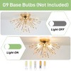 DAKAFUL Modern Gold Flush Mount Ceiling Light ¨C 19.7'' with Glass Petal Design, 6-Light G9 Socket (Bulb Not Included)- Golden - 4 of 4