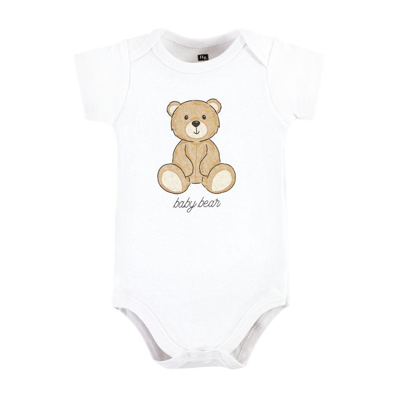 Hudson Baby Cotton Bodysuits, Teddy Bears 5-Pack, 3 of 8