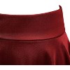 Women's Vintage Velvet Skater Skirt - Stretchy Flared Mini A-Line Skirt Bright Red - 3 of 4