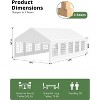 Outdoor Tent Event Shelter with Carry Bags & Removable Sidewalls, Outdoor Canopy Galvanized Steel Carport, for Event Birthday Party - 4 of 4
