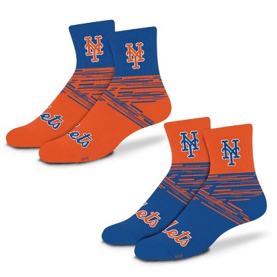 MLB New York Mets Youth Quarter Socks - 2pk