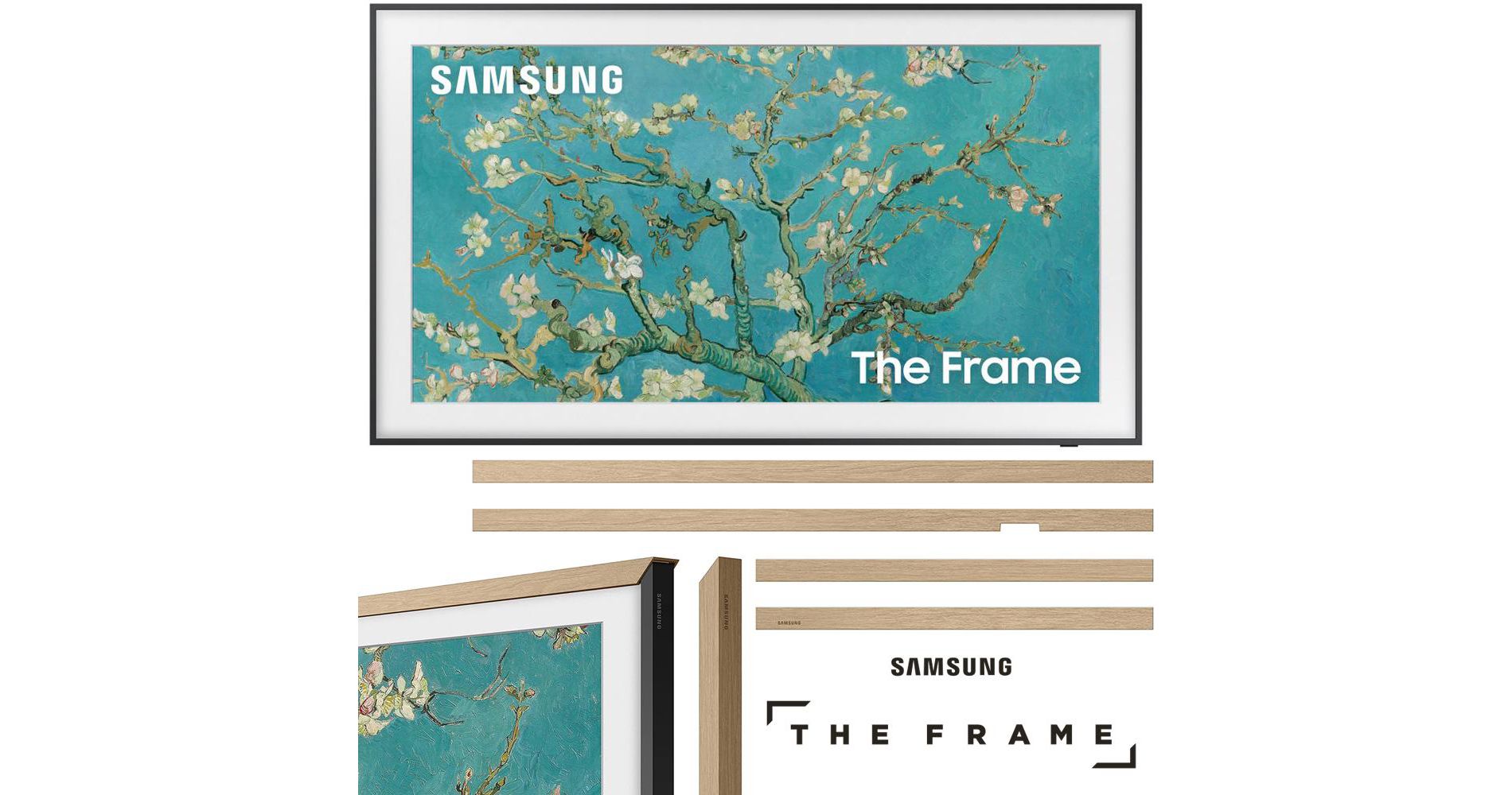 Samsung 32" Class The Frame QLED HDR LS03C with Modern Teak Bezel