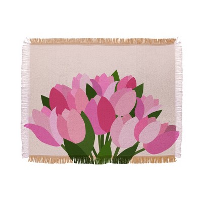 Daily Regina Designs Fresh Tulips Abstract Floral Woven Throw Blanket - Deny Designs