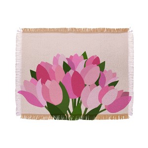 Daily Regina Designs Fresh Tulips Abstract Floral Woven Throw Blanket - Deny Designs - 1 of 4