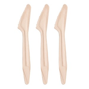 Smarty Had A Party Natural Birch Eco-Friendly Disposable Dinner Knives (600 Knives) - 1 of 2