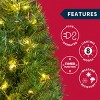 Joyfy Christmas Tree Decorations, 24"/2FT Green Mini Tabletop Artificial Xmas Tree with LED Warm Lights, Christmas Decorations Indoor - 4 of 4