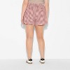 Women's Seersucker Plaid Flannel Graphic Boxer Shorts - Burgundy - 3 of 3