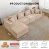 Modular Sectional Sofa,Modern Cloud Sectional Couch with Deep Seat, Boneless Couch with Chaise for Living Room Apartments Bedroom - 3 of 4