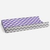 Bacati - Ikat Zigzag Lilac Dots Muslin  Changing Pad Cover - 3 of 4