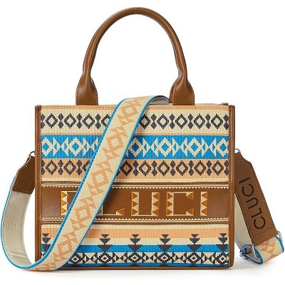 CLUCI Tote Bag for Women,Western Purses Shoulder Handbags Canvas Aztec Crossbody Bag Hobo Bag