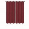 Solid Blackout Thermal Grommet Curtain Panels With Foam Backing (Set of 2) - 2 of 3
