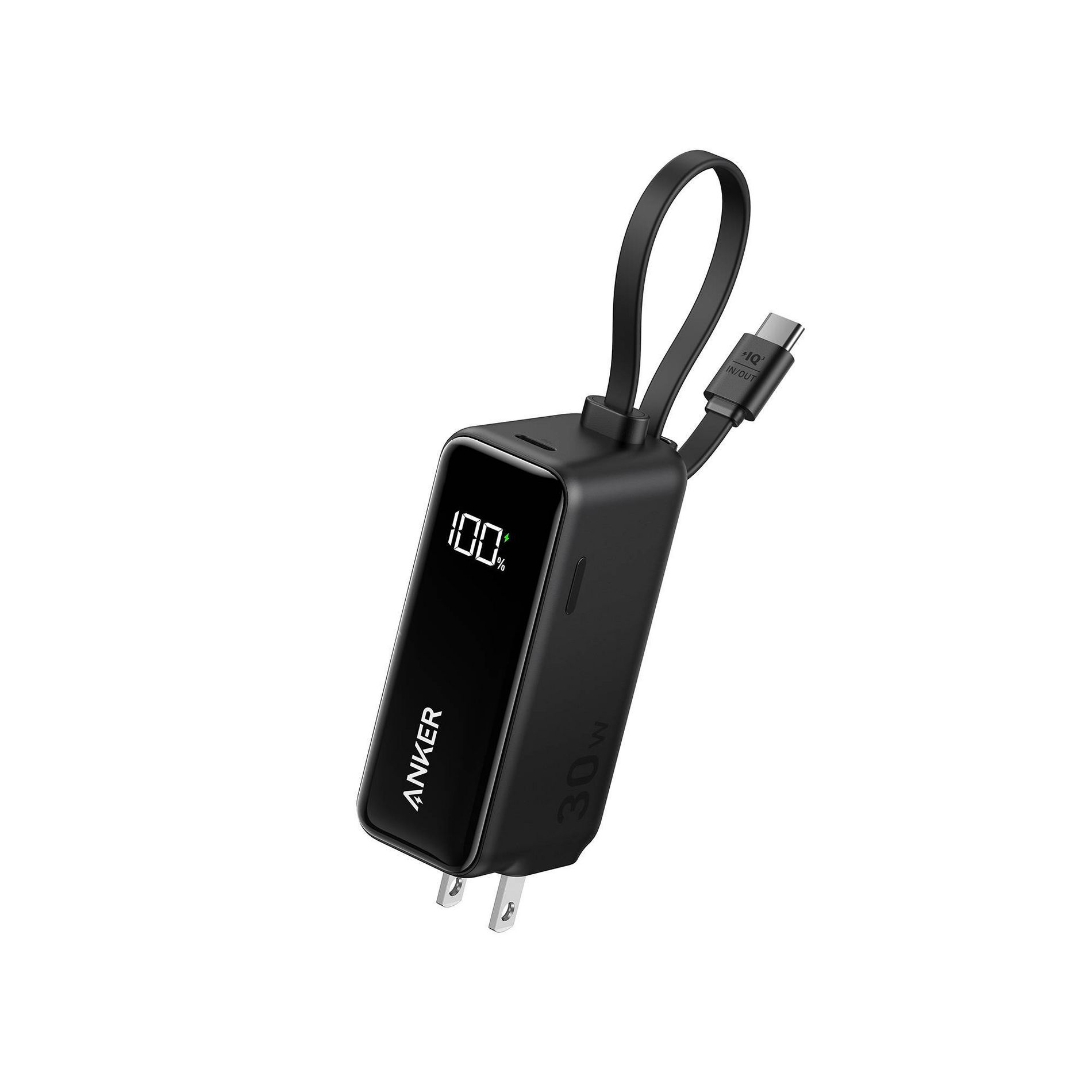 Anker 5000mAh 30W Fusion Power Bank - Black: Rechargeable, Single Output, 0.25 lbs