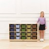 ECR4Kids 20 Cubby Tray Cabinet with Scoop Front Storage Bins - 4 of 4