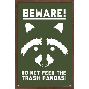 Trends International Lunch Hour Productions - Trash Panda Framed Wall Poster Prints - 1 of 4