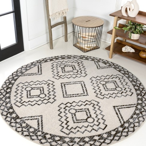  Christmas Shag Area Rug, 4ft Indoor Round Area Rugs