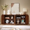 64" Fluted Sideboard Buffet Cabinet with Storage, Modern Storage Cabinet with 4 Doors, Wood Buffet Sideboards - 2 of 4