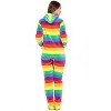ADR Women's Plush Fleece One Piece Hooded Footed Zipper Pajamas, Soft Adult Jumpsuit PJs with Hood - 2 of 4