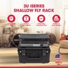 SKB iSeries 3U Shallow Fly Rack, Waterproof Polypropylene Hard Case with Durable Latches for Travel and Storage, Ideal for Musicians, 9 Inch, Black - 2 of 4
