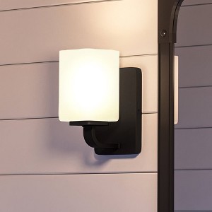 Urban Ambiance Luxury Contemporary Wall Sconce 8.5''H x 4.75''W,  Midnight Black Finish,  Louisville Collection, UHP4328 - 1 of 4