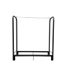 Syemin Firewood Racks and Carriers 4ft Heavy Duty Logs Holder Outdoor Indoor Fireplace Metal Wood Pile Storage Stacker Organizer, Black, 48"*12"*43" - 2 of 4