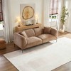 82.7'' Modern Boucle Fabric Sofa with Thickened Cushions, Curved 3-Seater Couch for Living Room & Bedroom - 3 of 4