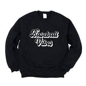 Simply Sage Market Women's Graphic Sweatshirt Baseball Vibes Cursive - 1 of 4