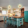 LLHZSY Modern Firework Sputnik Chandelier Crystal Pendant Lighting - 8/9/12 Lights - Gold/Chrome/Gold and Turquoise/Chrome and Turquoise - 4 of 4
