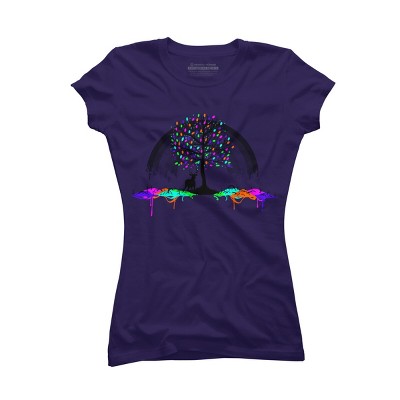 Junior's Design By Humans Melting Colors Parasite By Tobiasfonseca T-Shirt