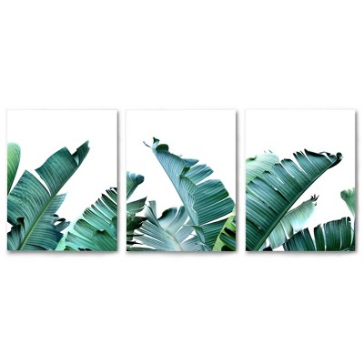 (set Of 3) Triptych Wall Art Tropical Palms By Tanya Shumkina Canvas ...