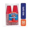 Hefty Easy Grip Disposable Plastic Party Cups, 18 oz, Red, 50/Pack, 8 Packs/Carton - 2 of 4