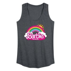 Women's - Barbie - Barbie Logo Rainbow Graphic Racerback Tank - 1 of 4