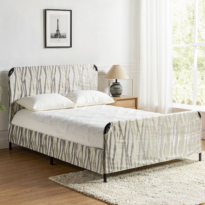 Quincy 2 Piece Transitional Bedroom Set with Bed Skirt and Metal Bed Frame|ARTFUL LIVING DESIGN, 2 of 8