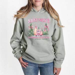 Simply Sage Market Women's Graphic Hoodie St. Nick's Tree Farm - 1 of 2