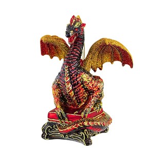 Glitter Lab 6.25 In Red Dragon Ornament Hand Painted Glittered Tree Ornaments - 1 of 3
