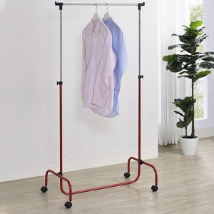 Kings Brand Furniture - Standard Rod Clothing Garment Rack, Rolling Clothes Organizer on Wheels for Hanging Clothes - 1 of 4