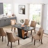 61" Rectangle MDF Extendable Dining Table,Kitchen Table With Storage And MDF Base,Wooden Table For Home Kitchen Dining Room-Cuddlewood - 2 of 4