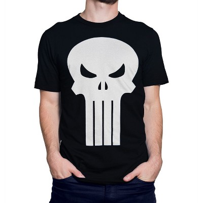Mens Punisher White Skull T-Shirt