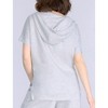 Women's V-Neck Short Sleeve Hooded Top | Motherhood Maternity - 2 of 4