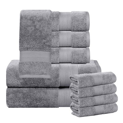 Luxury Cotton Heavyweight Solid Plush Towel Set by Blue Nile Mills